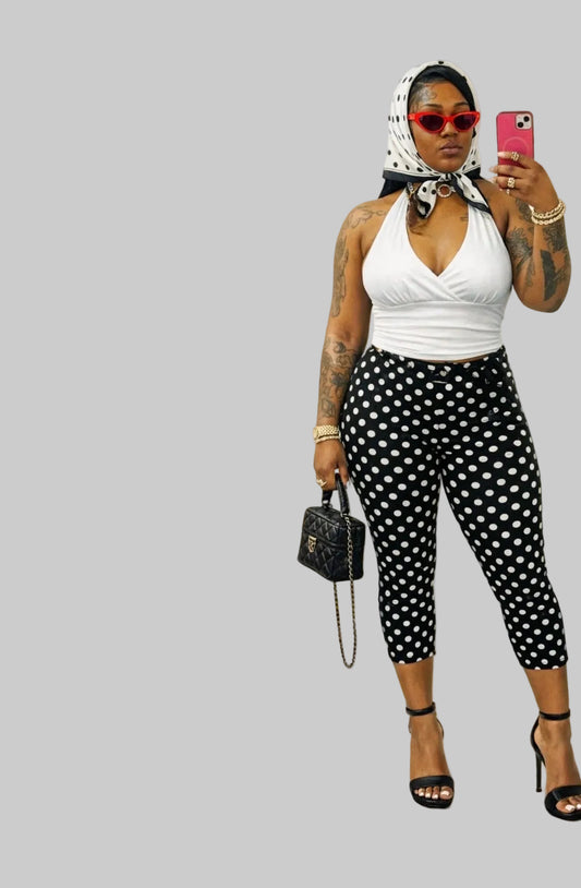 3 pc brunch vibes(white shirt) scarf included - Flavas Beautique flavas beautique