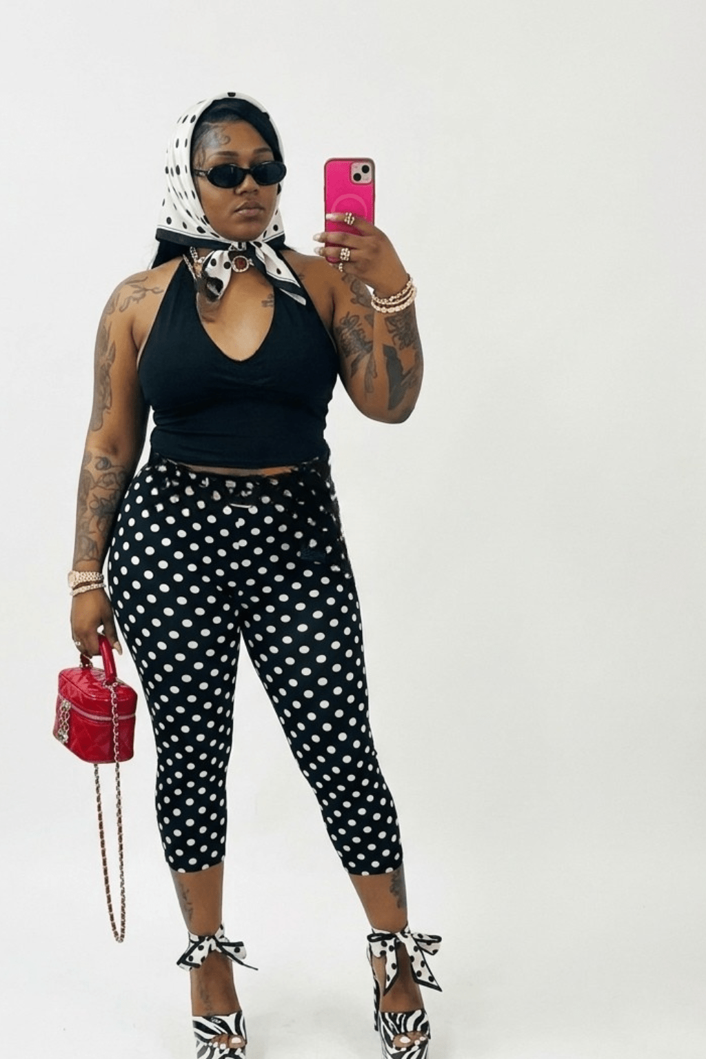 3 pc Brunch vibes (black shirt)set scarf included - Flavas Beautique flavas beautique