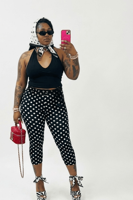 3 pc Brunch vibes (black shirt)set scarf included - Flavas Beautique flavas beautique